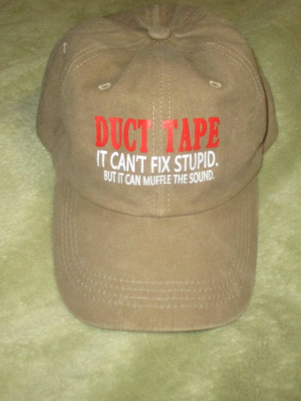 DUCT TAPE,  It Can't Fix Stupid, But It can Muffle the Sound BB Cap